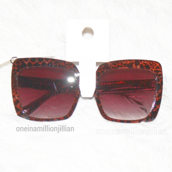 Square Tortoiseshell Sunglasses Gradient Lenses - Picture 2 of 6